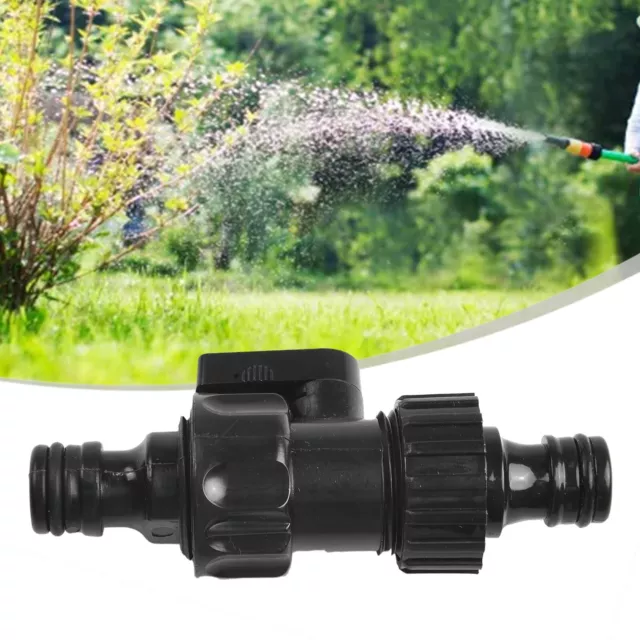 Connecteur de raccord de tuyau de jardin pratique avec vanne de robinet en ligne