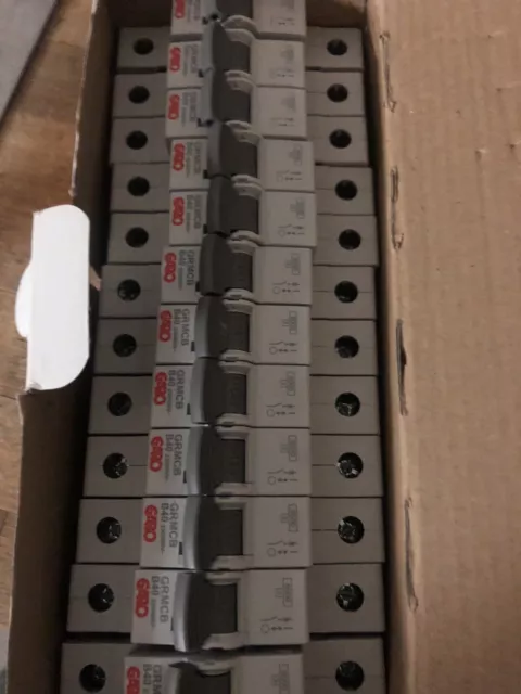 BNIB 12 X GARO  MCB GR B140 40 AMP Char B MCB SINGLE POLE CIRCUIT BREAKER 6kA