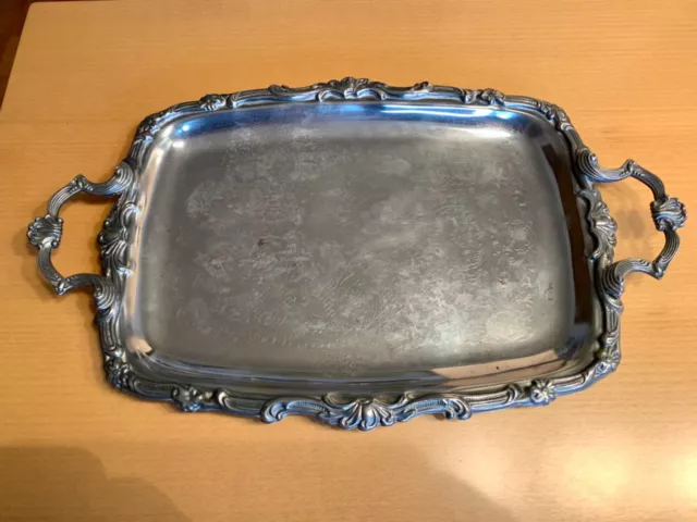 Tablett versilbert, silver plated, 48cm x 29cm