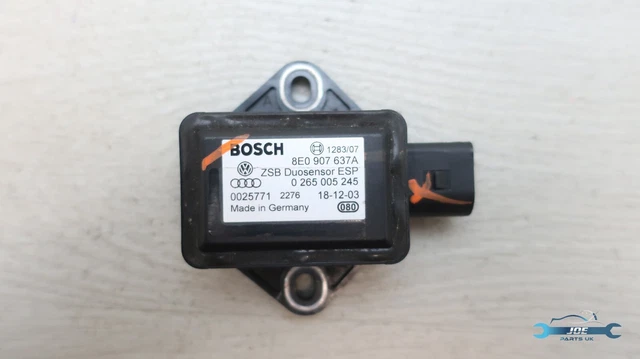 2004 Audi A4 B6 8H Convertible Yaw Rate Speed Sensor 8E0907637A 0265005245