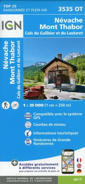 Névache.Mont Thabor. Cols du Galibier et du Lautaret 1:25 000