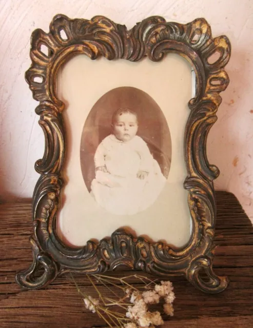 PRETTY FRENCH ORIGINAL ANTIQUE PICTURE FRAME ROCOCO STYLE XIX th. C.