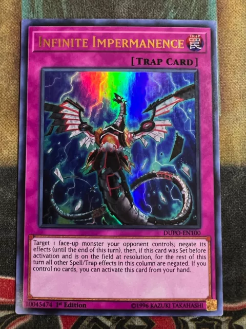 Yugioh Infinite Impermanence DUPO-EN100 Ultra Rare 1st Edition NM