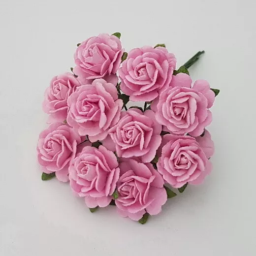 2cm Jasmine - 3 Pinks Paper Flower Topper Corsage Wedding headpiece basket R4