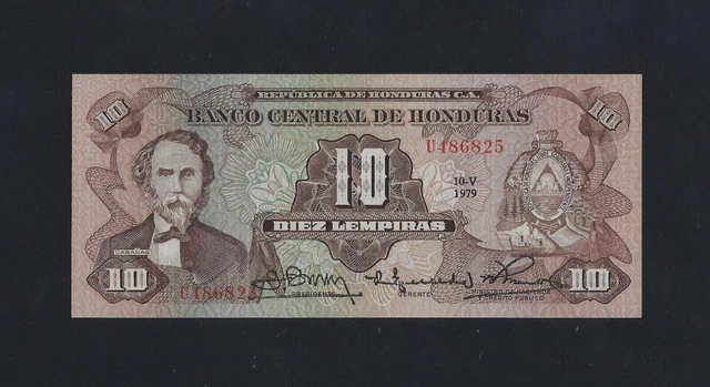 Honduras 10 LEMPIRAS 1979 P-64 GEM UNC British