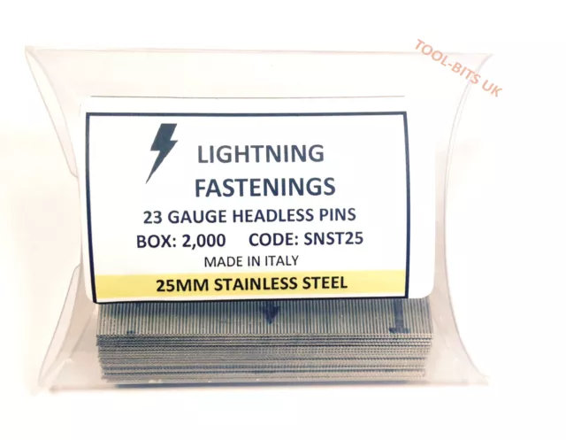 23 Gauge Stainless Steel Headless Pins 2K Box 15Mm 18Mm 22Mm 25Mm 30Mm 35Mm 40Mm