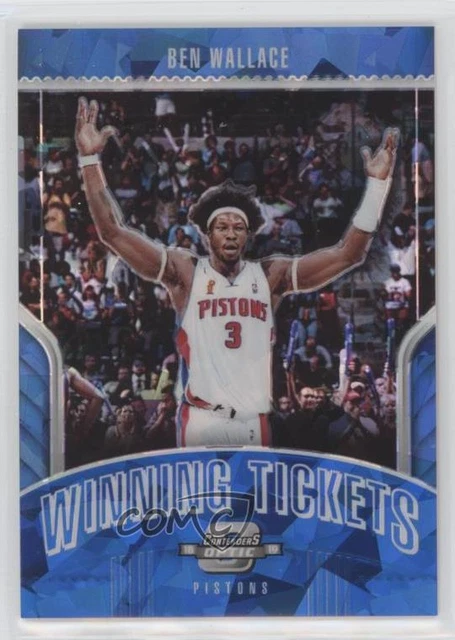 2018 Contenders Optic Winning Tickets Prizms Blue Cracked Ice Ben Wallace #3 HOF