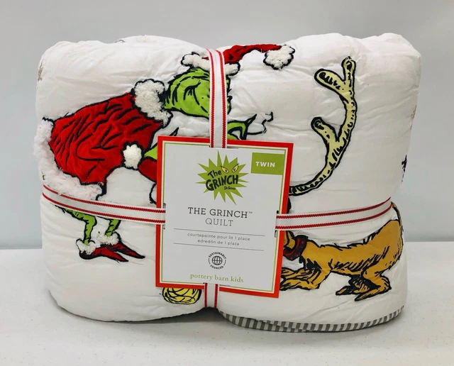 NEW POTTERY BARN KIDS Dr. Seuss The Grinch TWIN QuiltChristmas Holiday