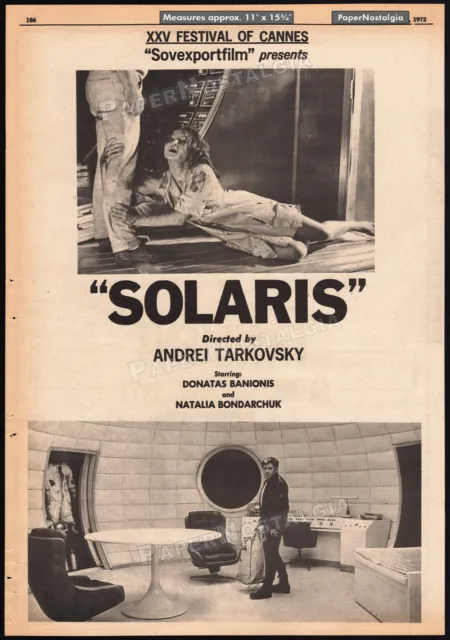 SOLARIS__Original 1972 Trade AD / poster__ANDREI TARKOVSKY__Cannes Film Festival