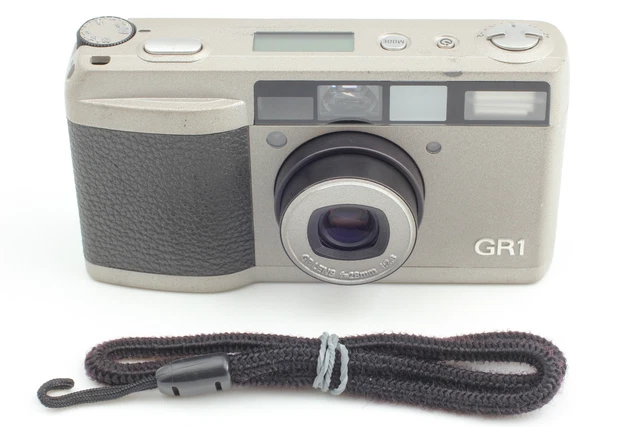 Read 【Exc+5 w/Strap】 Ricoh GR1 Silver Point & Shoot 35mm Film Camera From JAPAN
