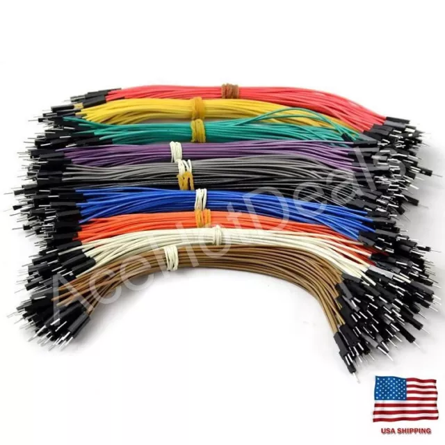 40pcs 20cm Male to Male Pin Header Dupont Wire Color Jumper Cable For Arduino