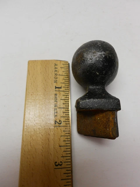 Antique Vintage Cast Iron Ball Fence Topper Finials - 1 1/4" Ball