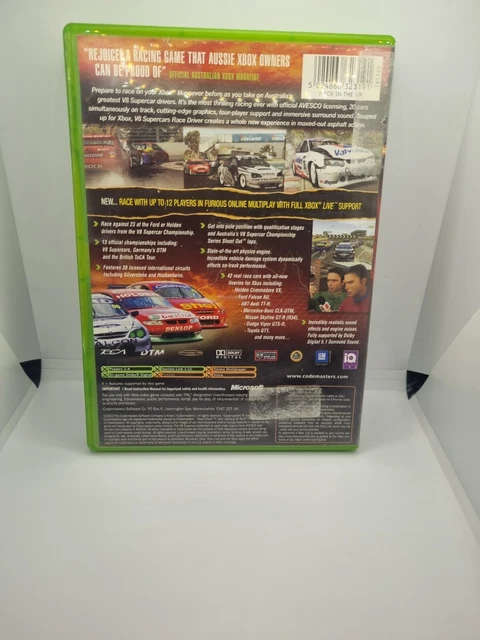 V8 SUPERCARS AUSTRALIA Race Driver - Xbox With Manual - PAL Free Post