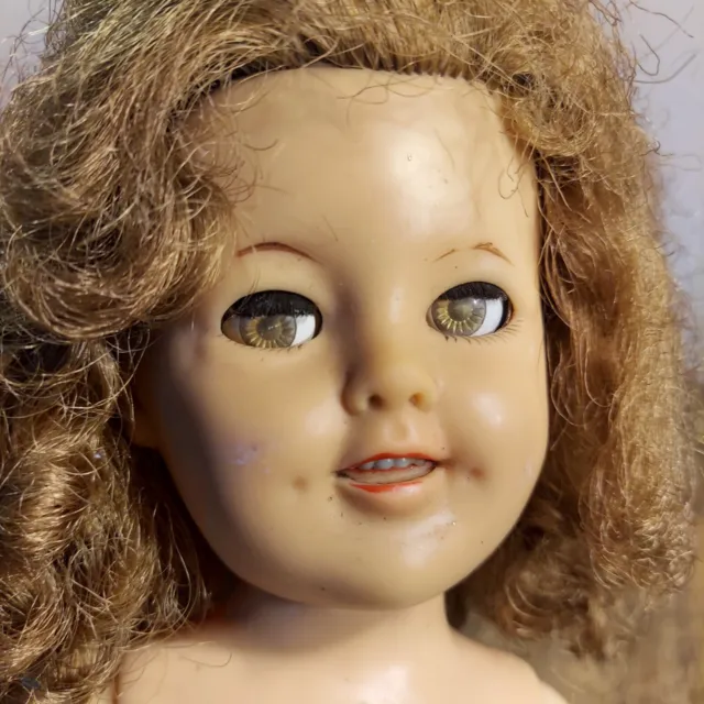 1950s Ideal 17" Shirley Temple Doll Flirty Eyes Needs Cleaned Refurbished