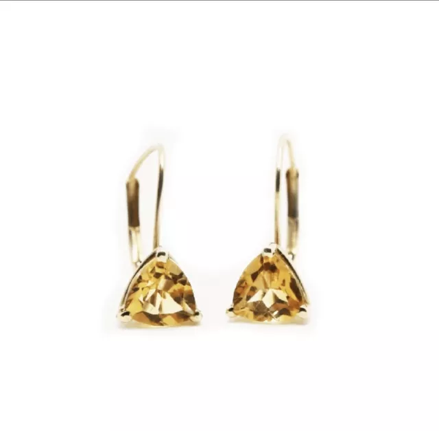 14k Gold Citrine Earrings