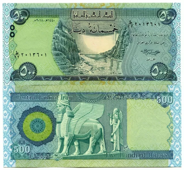 500 nouveaux dinars irakiens 2018 avec de nouveaux éléments de sécurité -...