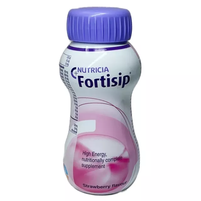 Nutricia Fortisip/Fortimel/Nutridrink 200ml Strawberry Drink - Pack of 12
