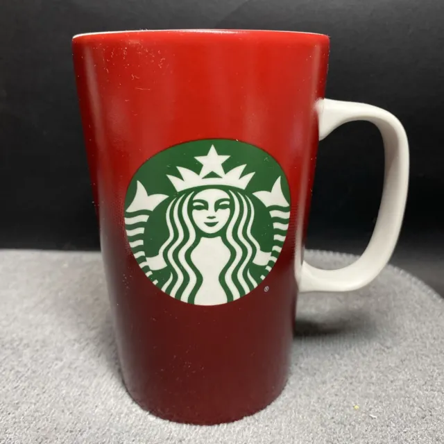 Starbucks 16oz Tall Mug 2015 Red Dot Collection Mermaid Holiday Coffee Latte Cup
