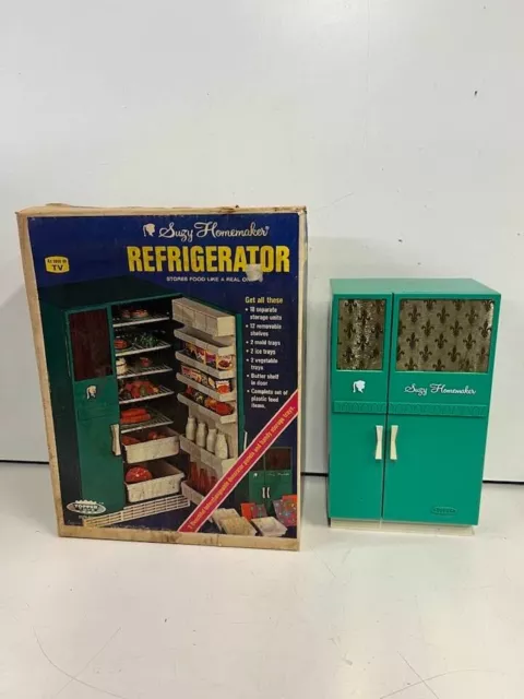 Suzy Homemaker Refrigerator With Box Vintage LOTS OF PIECES!