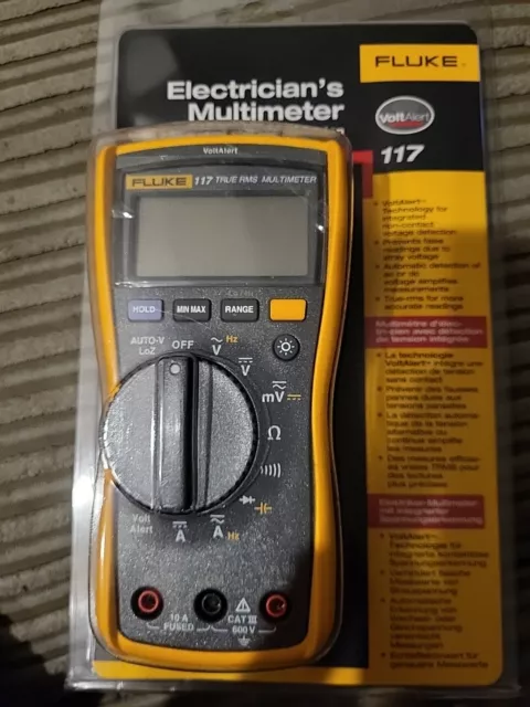 Fluke 117 True RMS Digital Multimeter with Non-Contact Voltage Tester -...