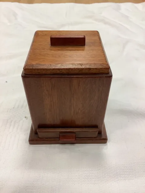 Vintage Wooden Box Cigarette Dispenser