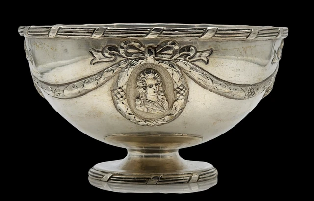 ANTIQUE French Royalty Ornate Sterling Silver 5" Bowl ~ 162.9g