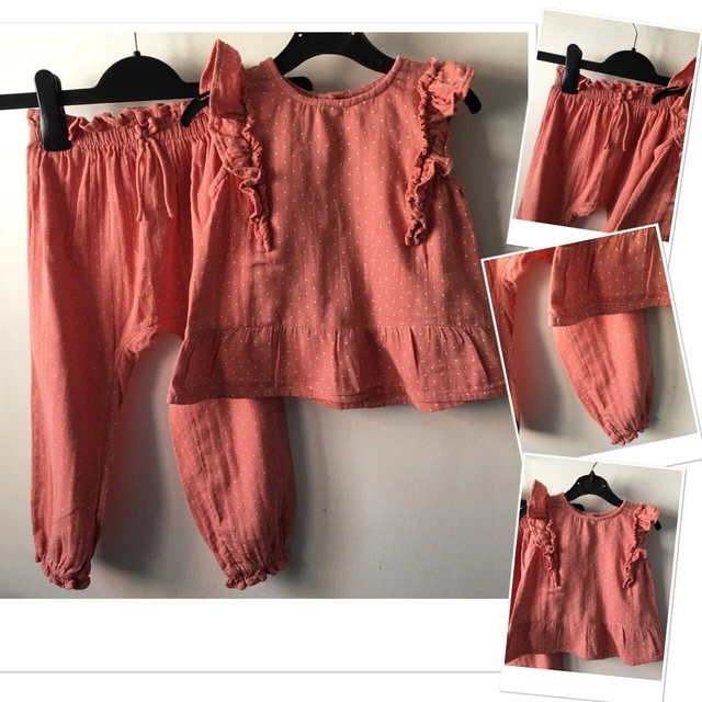 George girls spring summer polka bottoms &  tunic top set  2-3 years