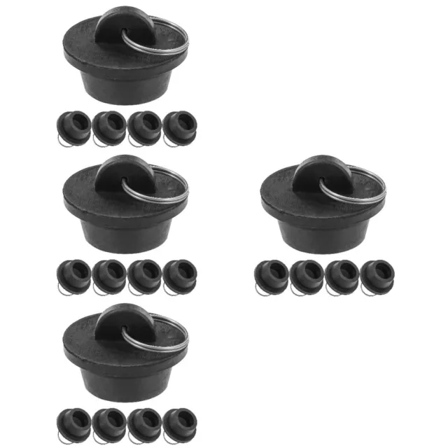 20 Pcs Rubber Sink Plug Bathtub Accessories Bathroom Stopper