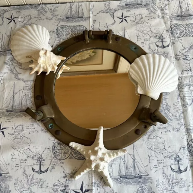 Antique New Designer 17 Inch Vintage Porthole Mirror/Brass porthole Home Decor