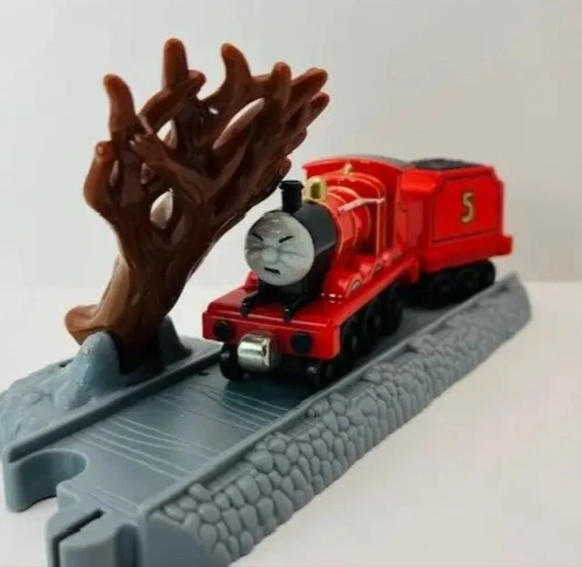 Thomas Take n Play Along Train Tank James Trouble with Trees Eyes Shut