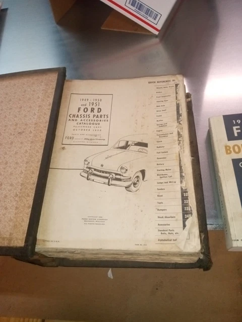 Ford car chassis parts manual  1949 - 1950- 1951 also boby parts 1944-1952