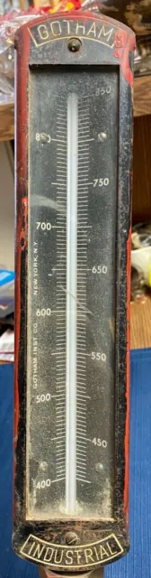 👀 Vintage STEAMBOILER Thermometer GOTHAM INDUSTRIAL GAUGE INSTRUMENT 👀