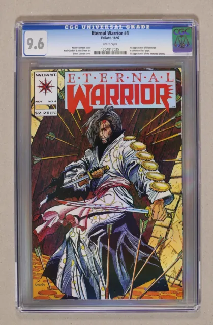 Eternal Warrior #4 CGC 9.6 1992 1204817025 1st app. Bloodshot (cameo)