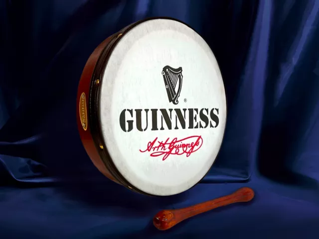 Handmade Dannan 10" Vegan Bodhran Hand Drum - Guinness