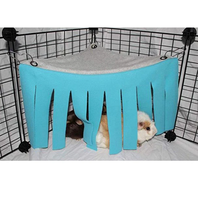 1pc Haustier Hamster Zelt Matte Bett Ecke Stoff Quasten Vorhang Kleine Haustiere