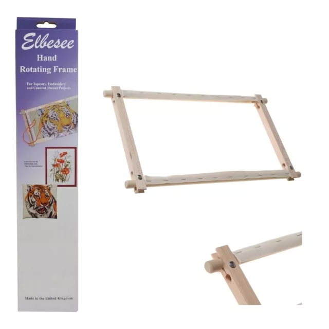 Elbesee Hand Rotating Frame - Embroidery & Tapestry - Various Sizes
