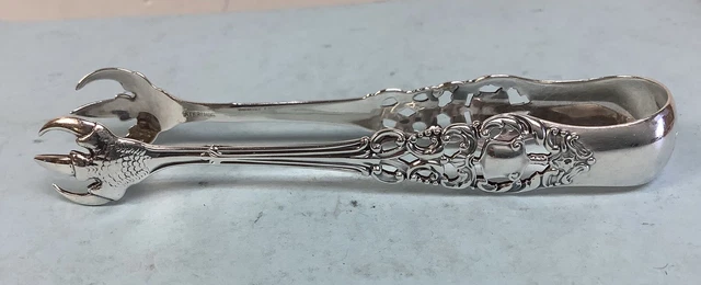 Sterling Silver Daniel Low & Co. Sugar Tongs 4.25”L