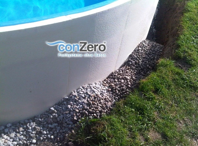 POOL RUNDSCHALUNG CONZERO Poolsystem ohne Beton Rundpool Stahlwand