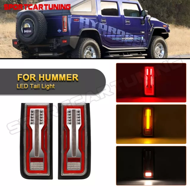 For 2003-2009 Hummer H2 SUV Left+Right Tail Lights Brake Signal Lamp Assembly