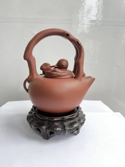 Chinese Yixing Zisha Clay Peach  Teapot 3