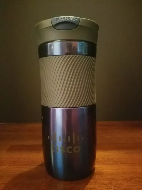 Cisco Branded SnapSeal Vacuum Insulated Stainless Steel Travel Mug, 20oz