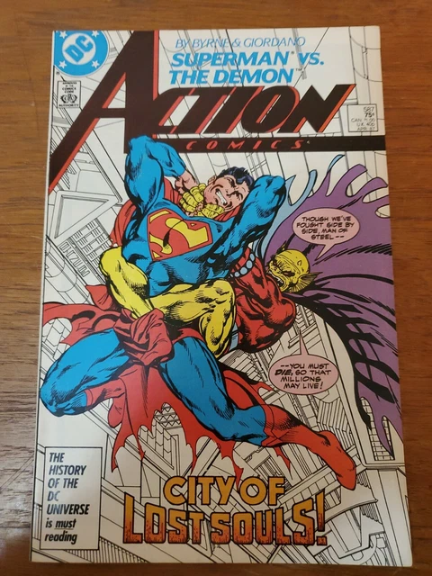 Action Comics #587 Superman  Vs The Demon Etrigan  Cover Art By John Bryne 1987