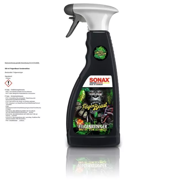 SONAX 500 ml FELGENBEAST SONDEREDITION FELGENREINIGER ALU STAHL SÄUREFREI