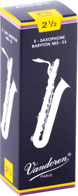 boite 5 anches saxophone BARYTON VANDOREN Mib TRADITION. SR 2425 - force 2.5