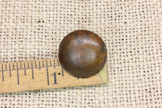 4 Old Large Brass Tacks 3/4” Tarnish Round Head Vintage Furniture Antique Patina 4