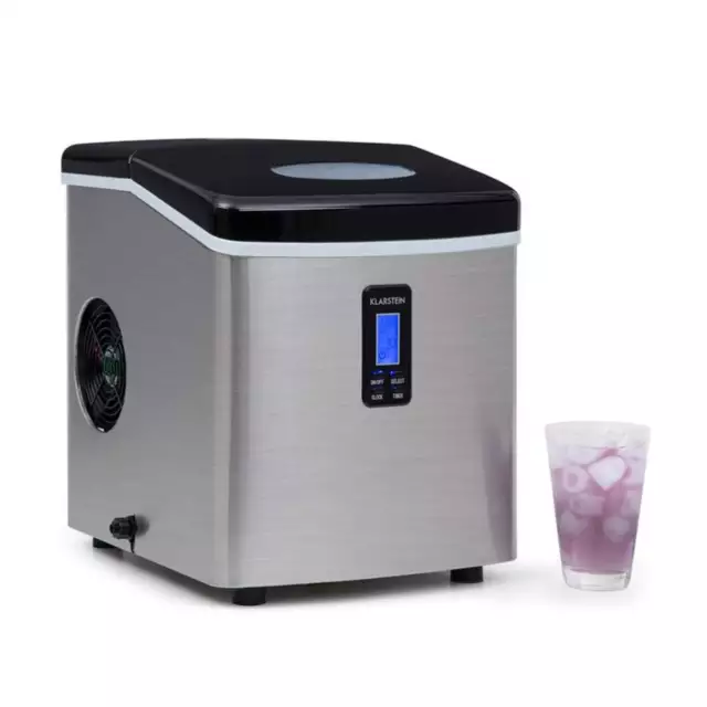 (B-Ware) Black Frost Eis Würfel Maschine Eiswürfelzubereiter Ice Maker Schwarz