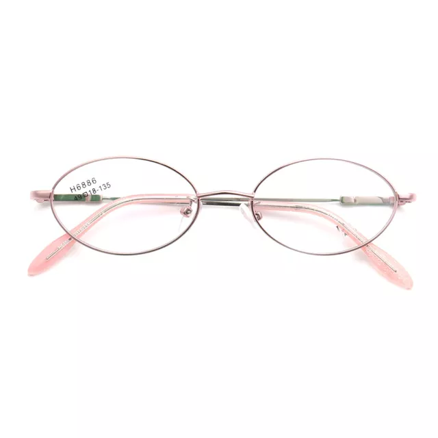 Memory Metal Oval Eyeglass Frames Women Flexible Bendable Glasses Red Spectacles
