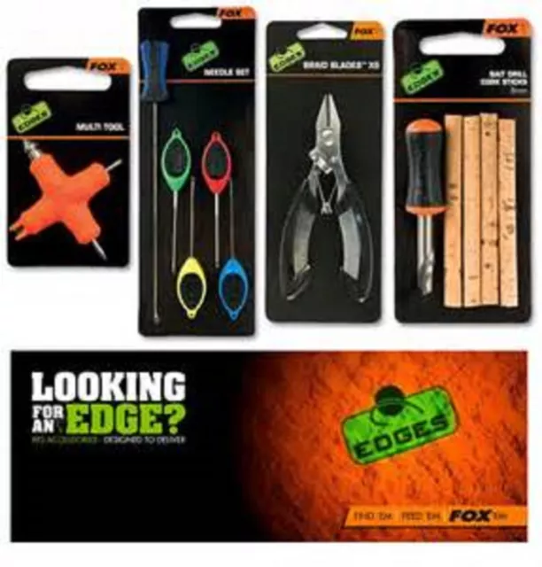 Fox Edges Baiting Tools - Drill - Needles - Tension Bar - Scissors Carp Fishing