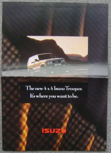 Isuzu Trooper 4WD Circa late 1980s Original UK Sales Brochure