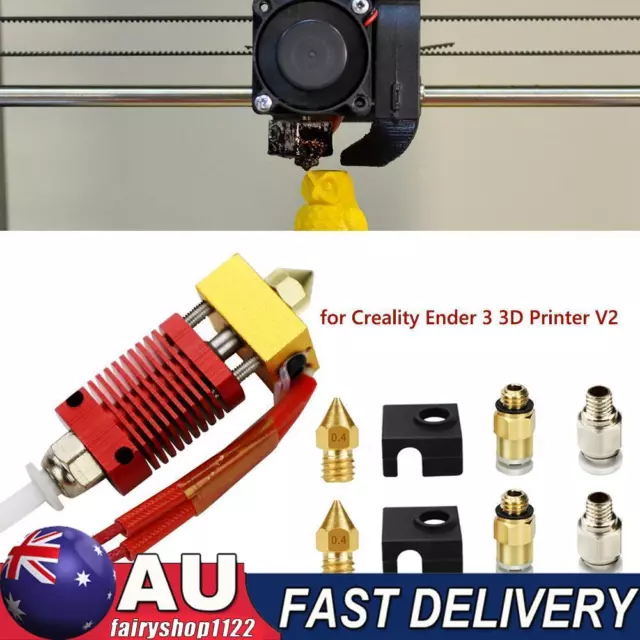9x Assembled Extruder Hot End MK8 Nozzle for Creality Ender 3 V2 3D Printer
